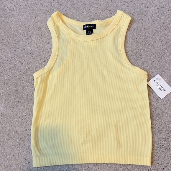 Streetwear Society Tops - Streetwear Society Ribbed Crop Top NWT